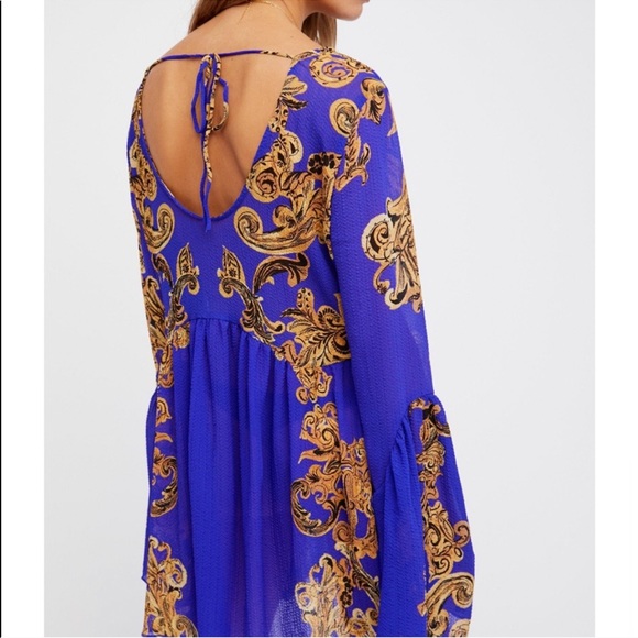 Free People Bell Sleeve Open Back Symphony Dress - Picture 3 of 6
